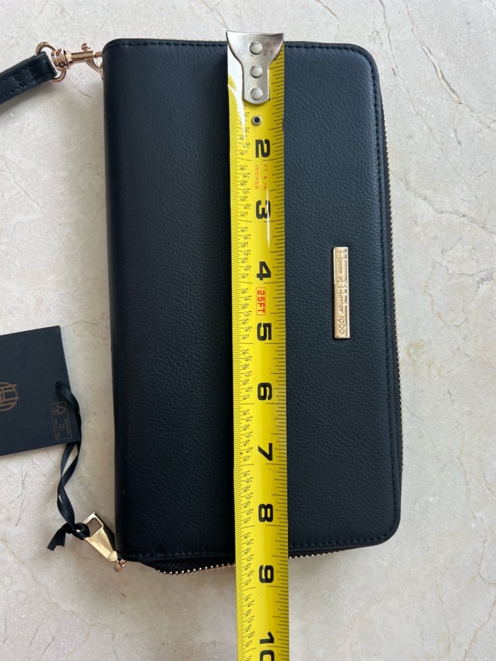 House of Harlow 1960 Black Wristlet Clutch Wallet with Gold Hardware NEW - Picture 5 of 7